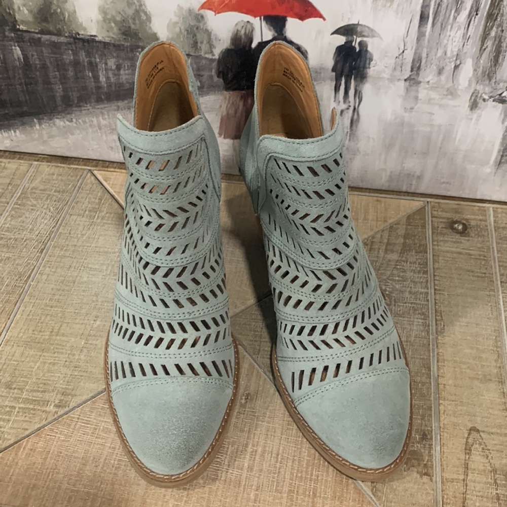 Frye Allister Leather Bootie Pale Jade 7 - Picture 5 of 16